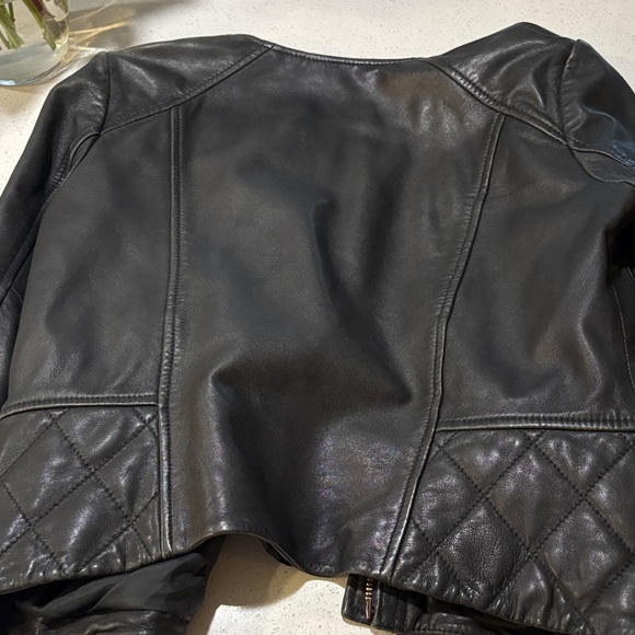 Madewell Black Moto Leather Jacket - Picture 8 of 11